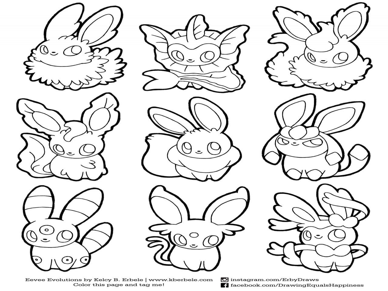 Eeveelutions Coloring Pages At Getdrawings | Free Download
