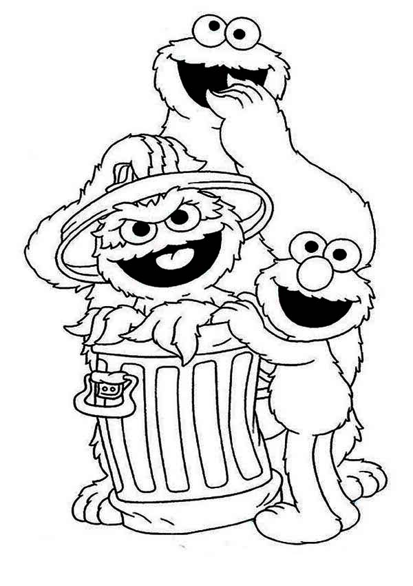 Elmo And Cookie Monster Coloring Pages at GetDrawings | Free download