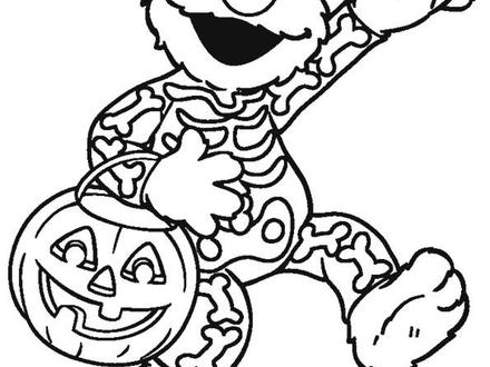 Elmo Halloween Coloring Pages at GetDrawings | Free download