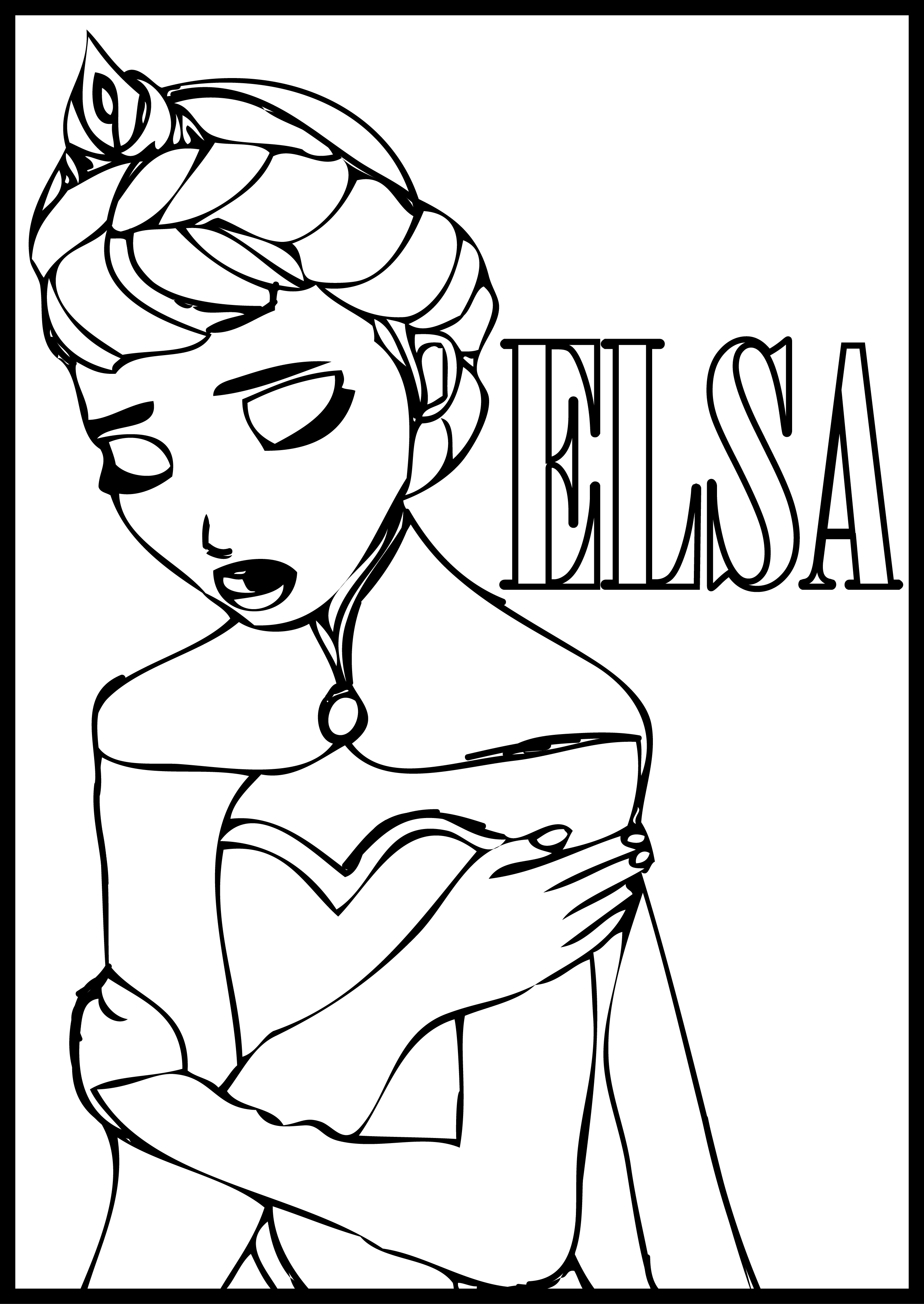 Free Printable Elsa Coloring Pages Free Printable Templates