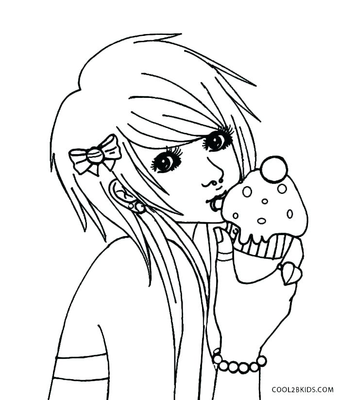 Emo Anime Coloring Pages At Getdrawings Free Download