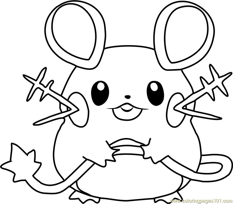 Emolga Coloring Page At Getdrawings Free Download