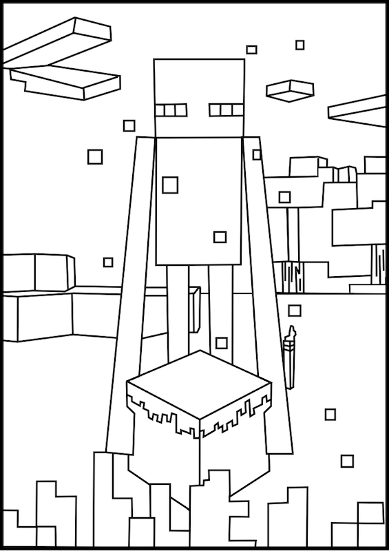 The best free Enderman coloring page images. Download from 71 free