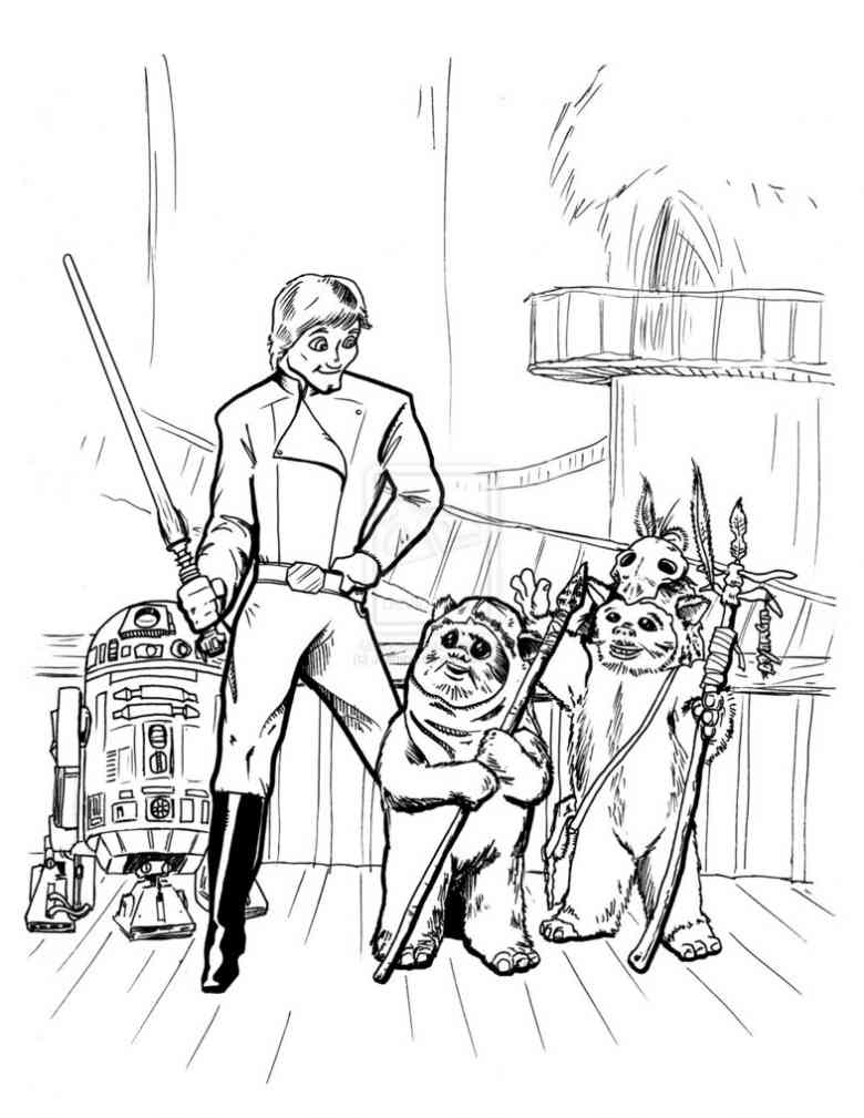 Star wars ewok coloring pages