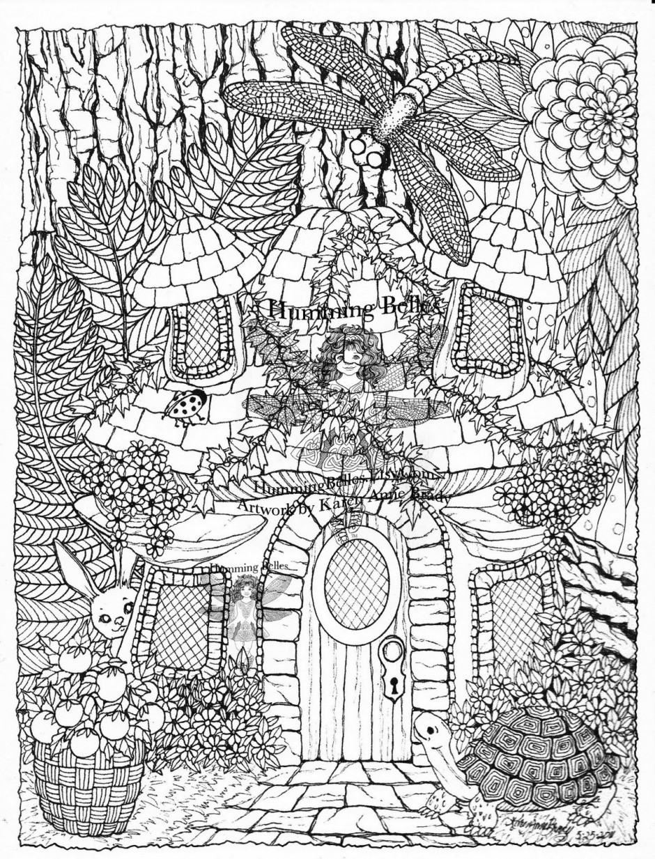 Fairy House Coloring Pages at GetDrawings | Free download