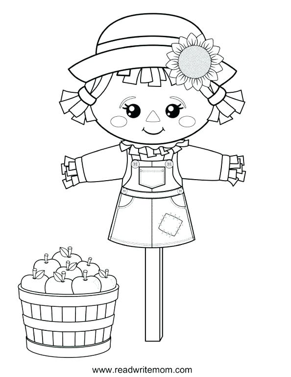 Fall Scarecrow Coloring Pages At GetDrawings Free Download