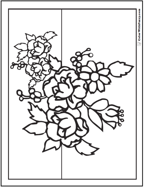 Bouquet Of Flowers Line Drawing at GetDrawings | Free download