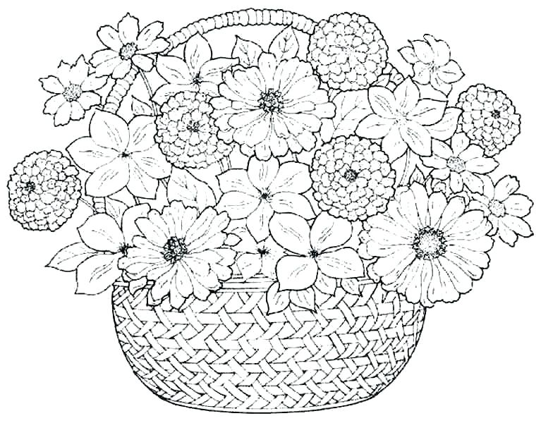 Flower Bouquet Coloring Pages at GetDrawings | Free download