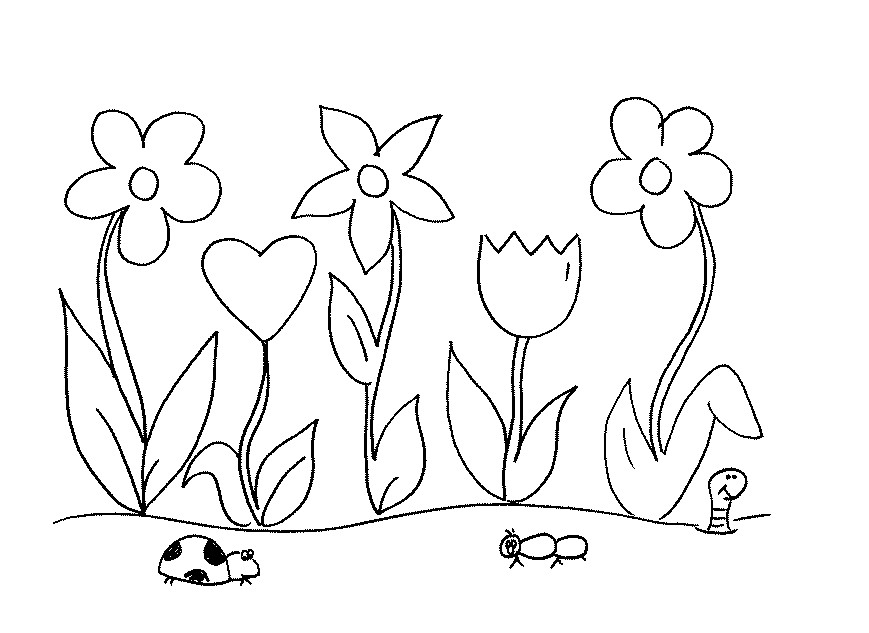 Flower Garden Coloring Pages Printable at GetDrawings | Free download