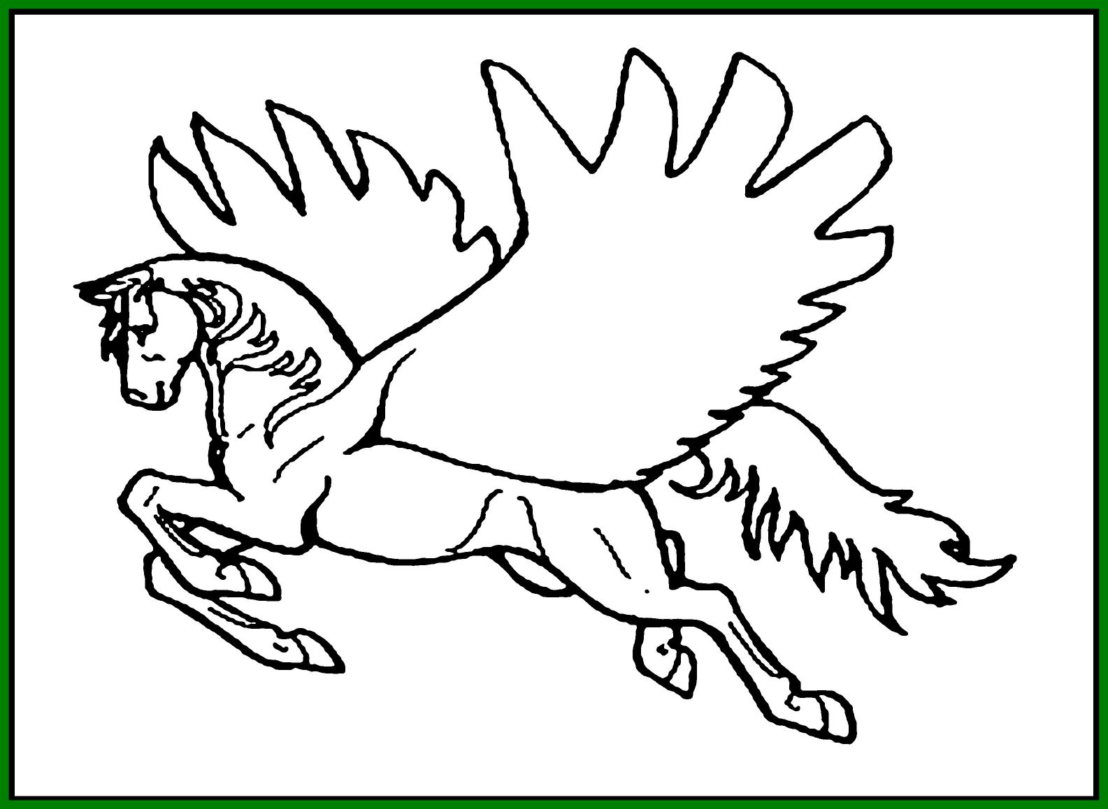 528 Unicorn Flying Horses Coloring Pages for Kindergarten