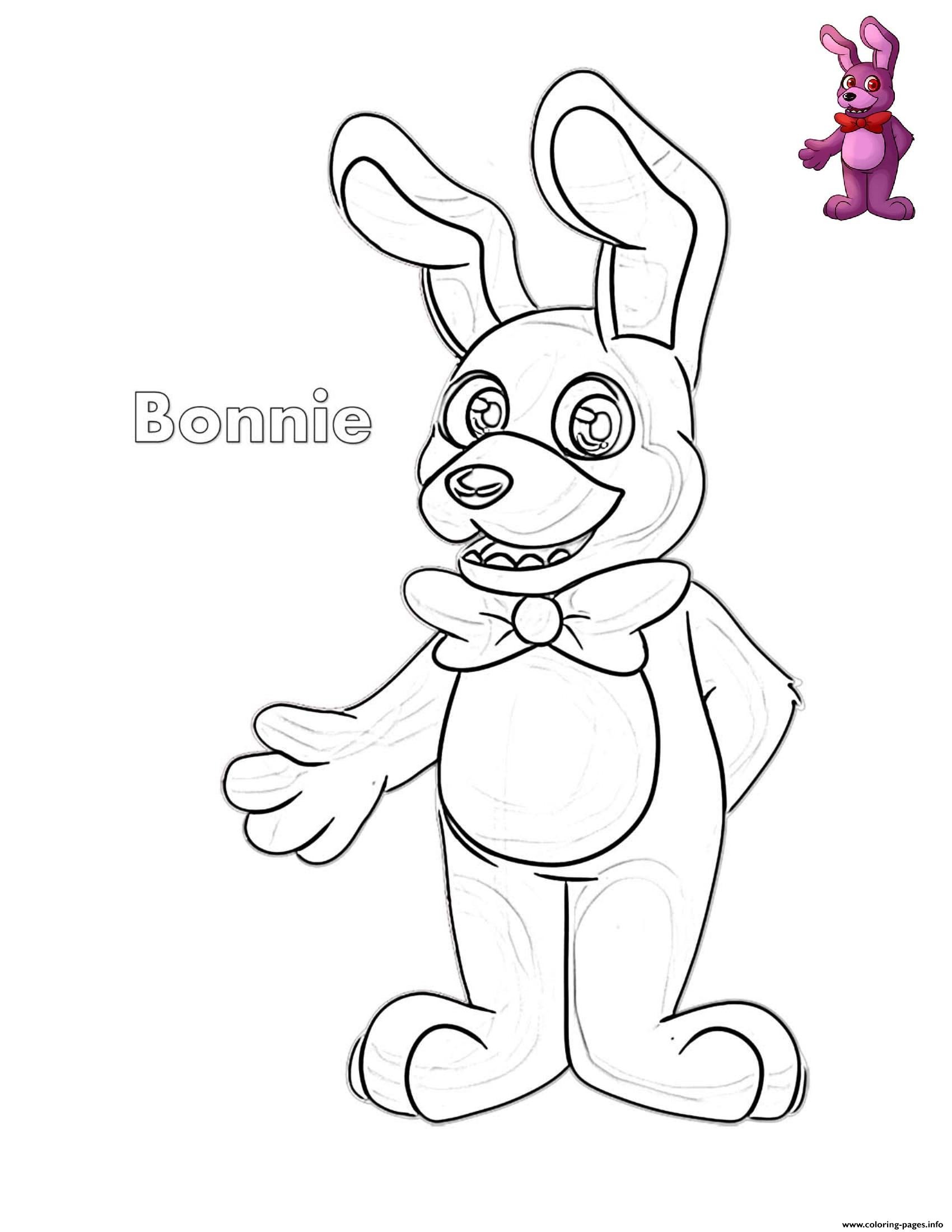 1700x2200 Fnaf Coloring Pages New Bonnie From Fnaf Coloring Pages.