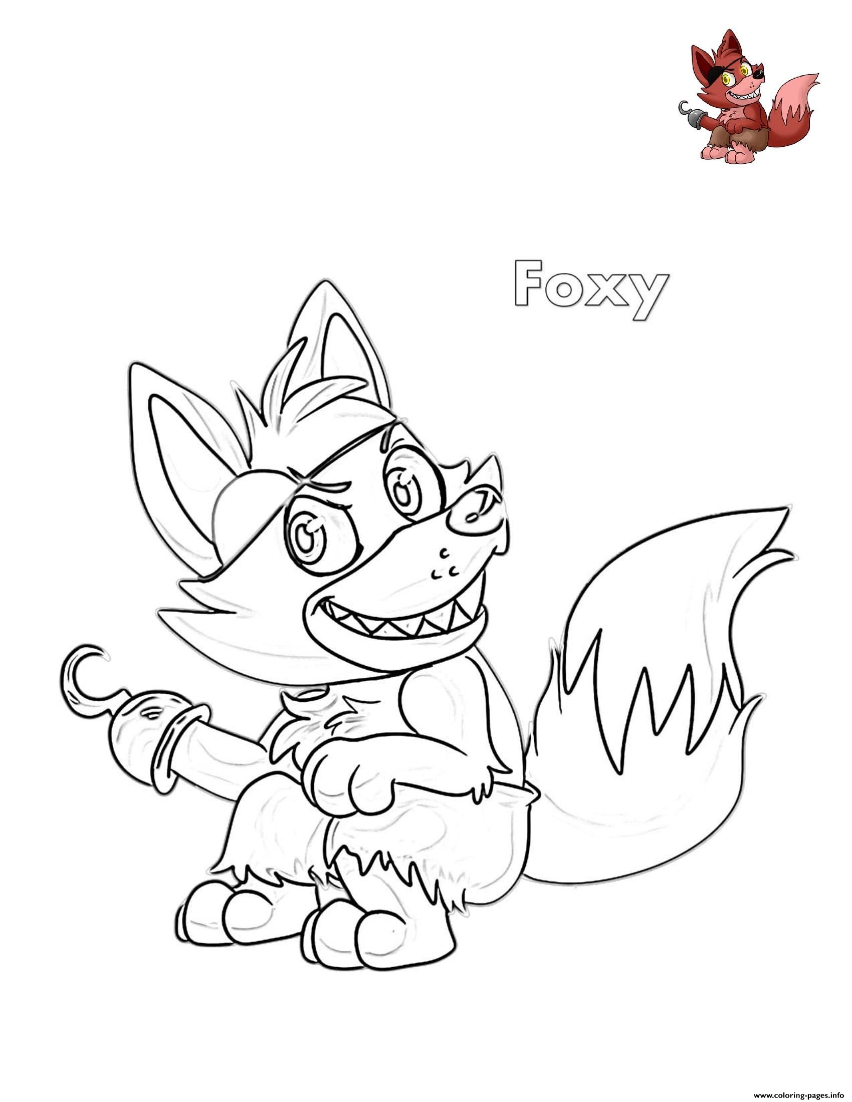 Fnaf Foxy Coloring Pages at GetDrawings | Free download