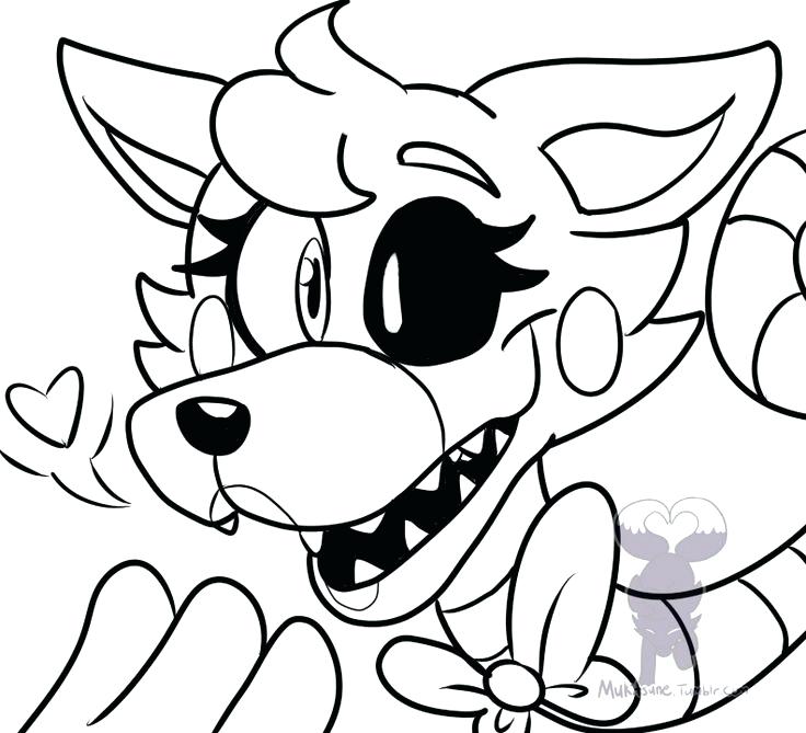 736x669 Fnaf Coloring Pages Fnaf Toy Foxy Coloring Page Free Printable.