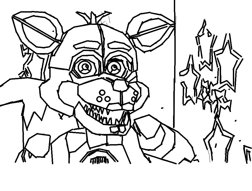 961x730 Foxy Coloring Funtime Foxy Coloring Page.