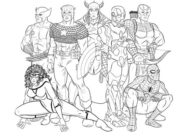 free avengers coloring pages