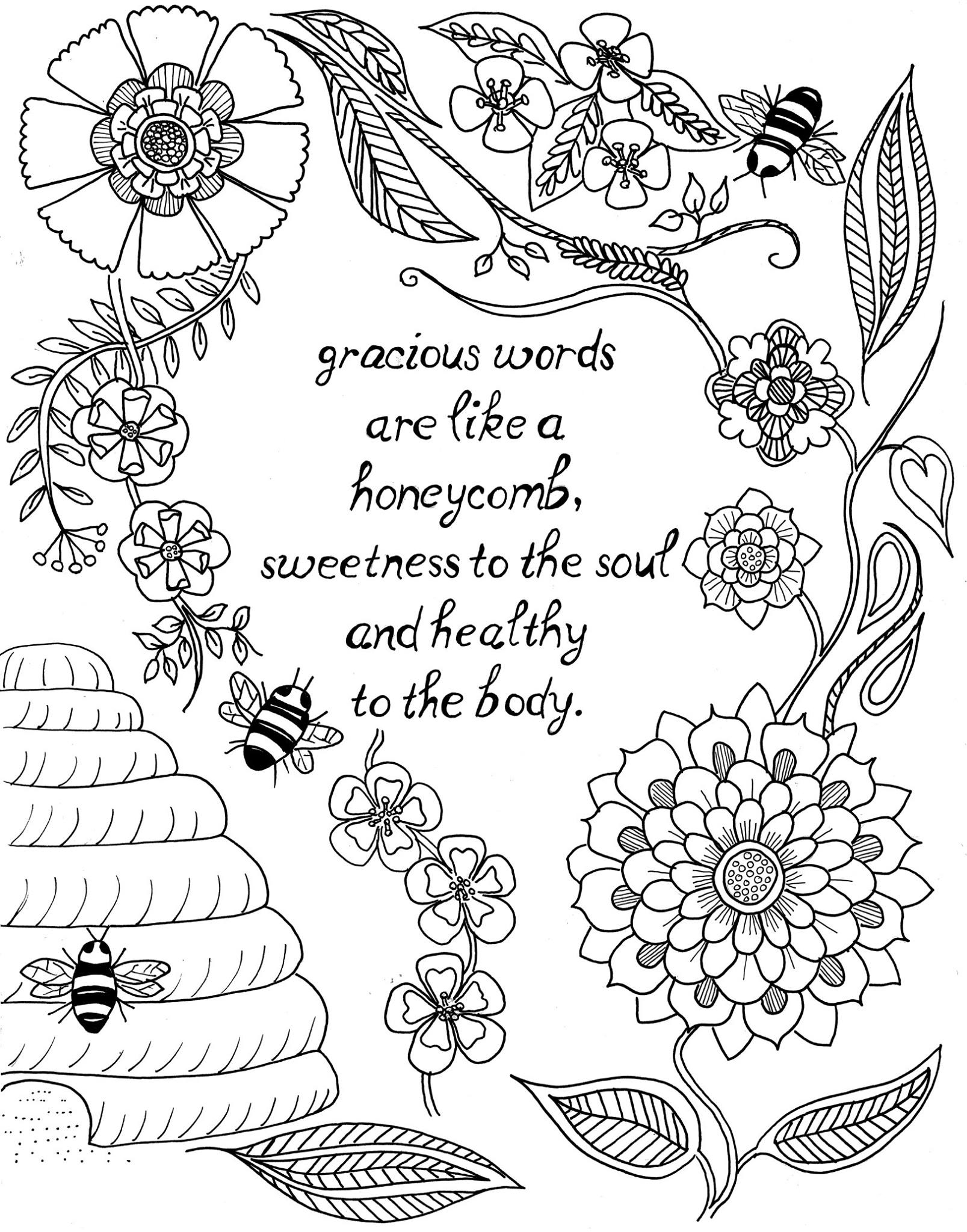 Free Inspirational Adult Coloring Pages at GetDrawings ...