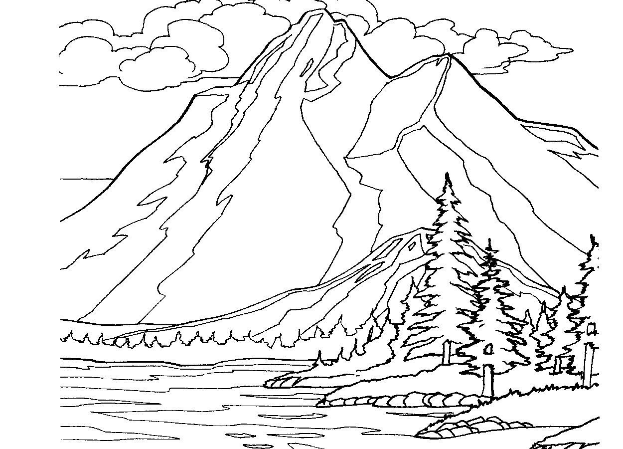 44 Beautiful Pictures Mountain Coloring Pages Smoky Mountains National Park Coloring Pages