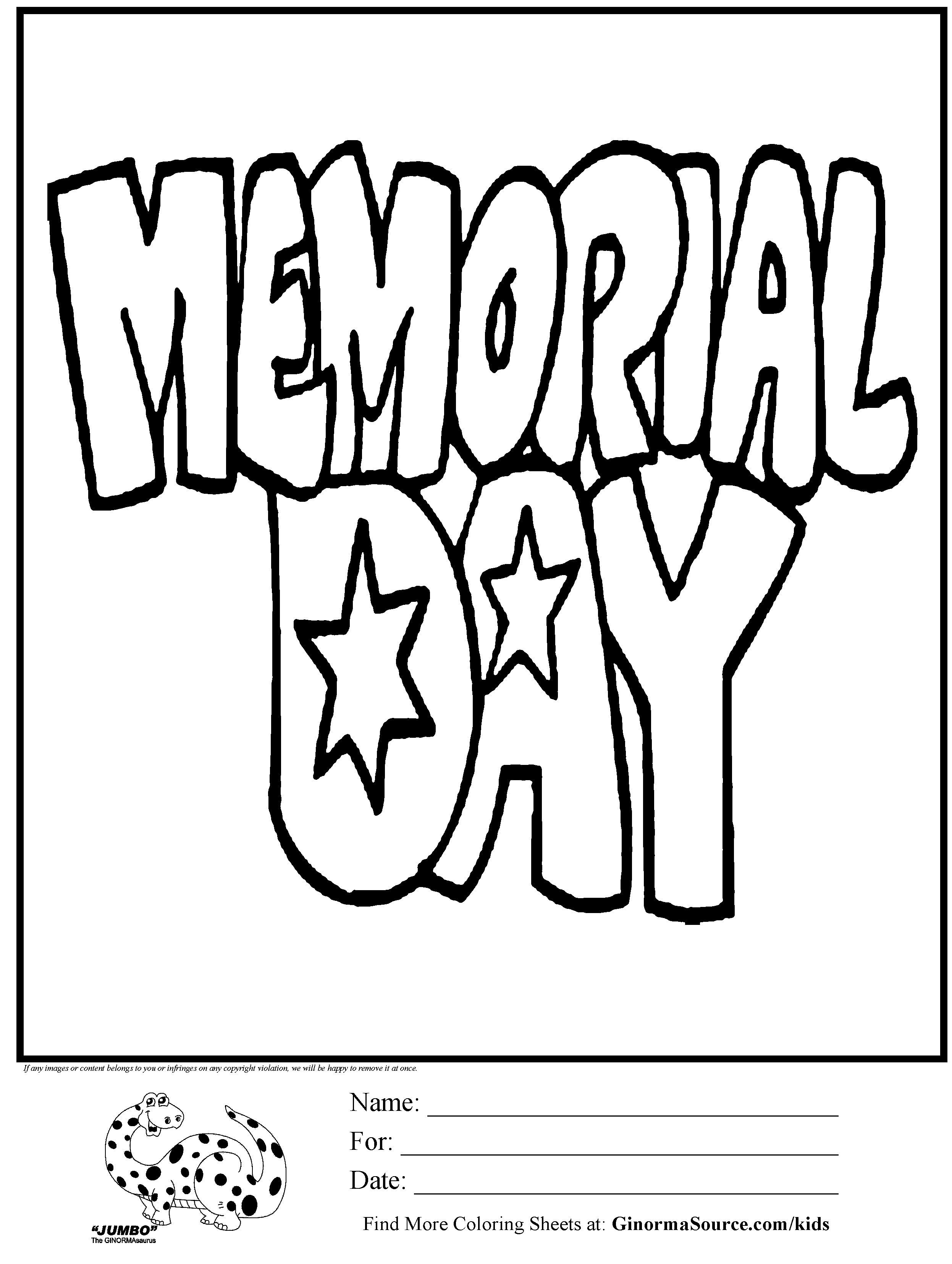 Free Memorial Day Coloring Pages at GetDrawings Free download