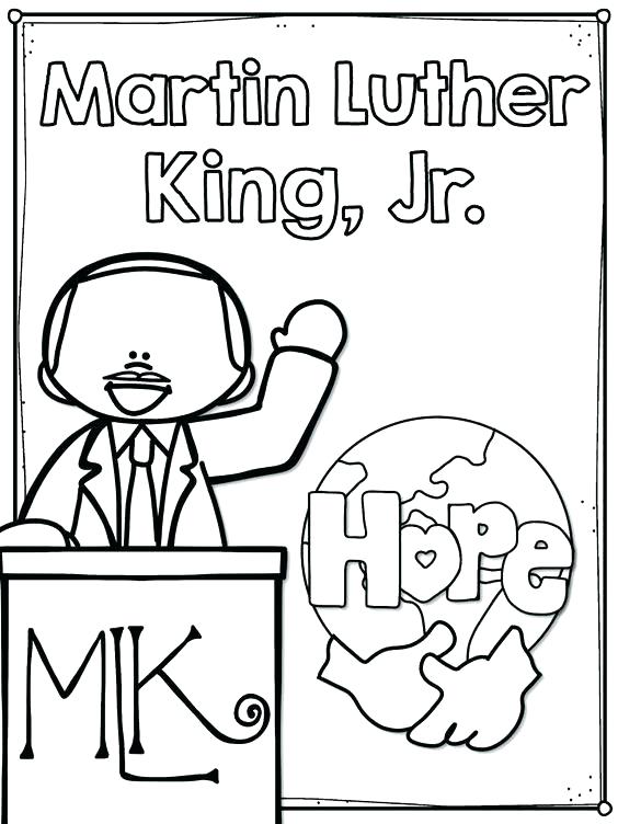 Free Martin Luther King Coloring Sheets Coloring Walls