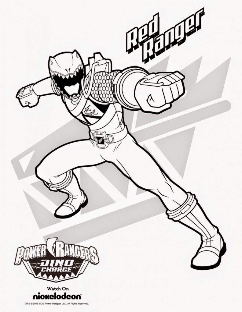 502 Animal Power Rangers Red Ranger Coloring Pages with Printable