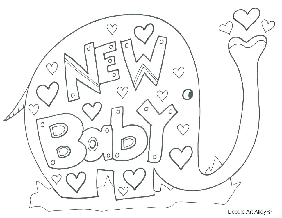 Printable Newborn Baby Coloring Pages - newborn baby