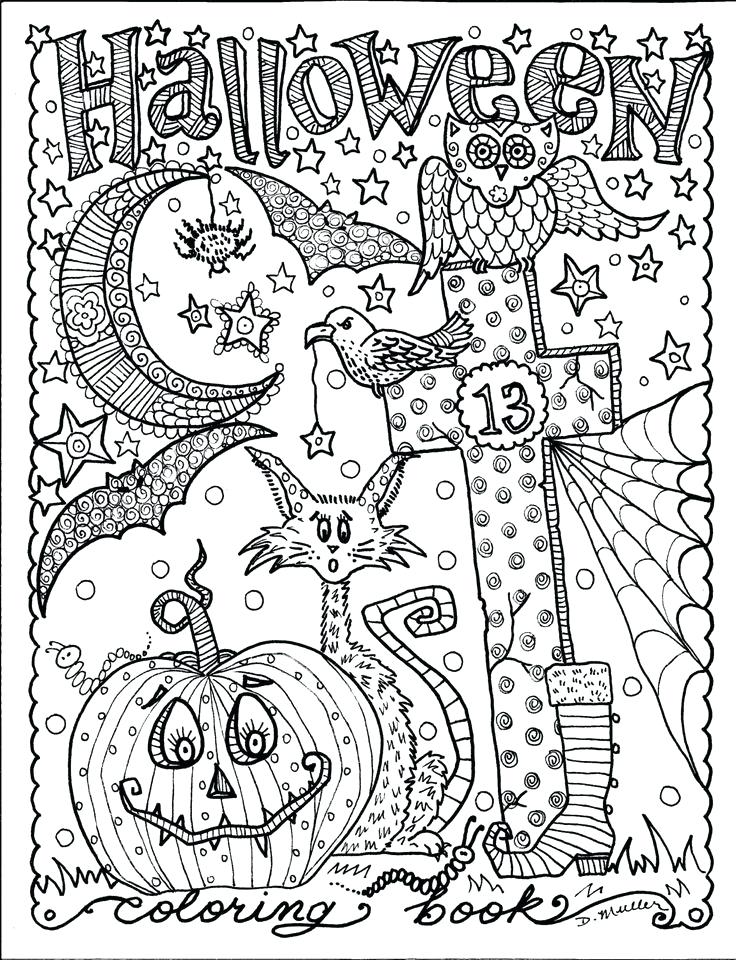 Free Printable Halloween Coloring Pages For Adults at GetDrawings