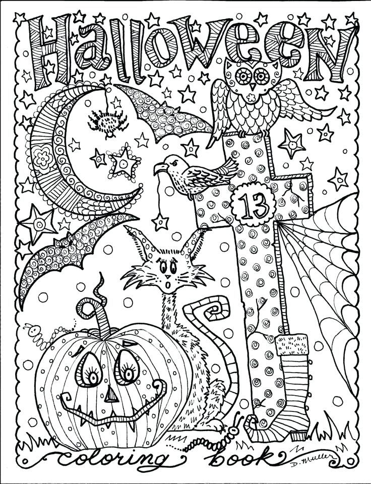 Free Printable Halloween Coloring Pages For Adults Printable Templates