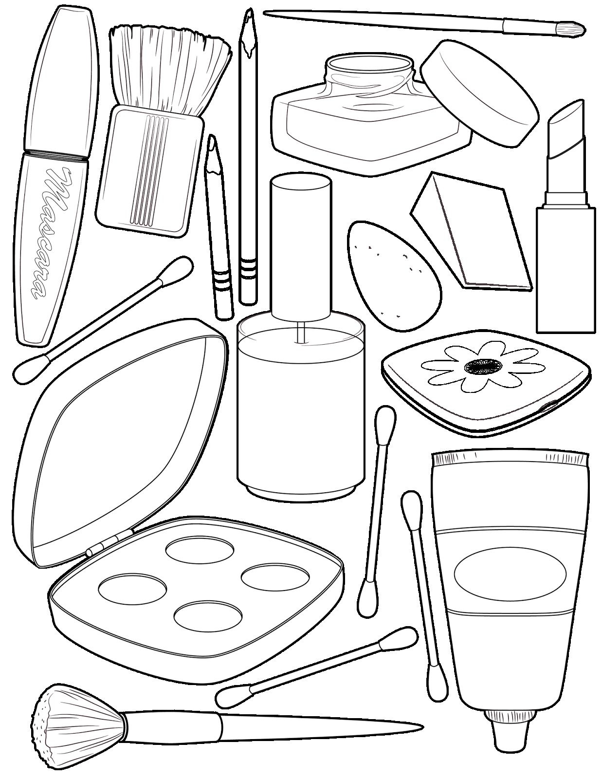 Free Printable Makeup Coloring Pages At GetDrawings Free Download