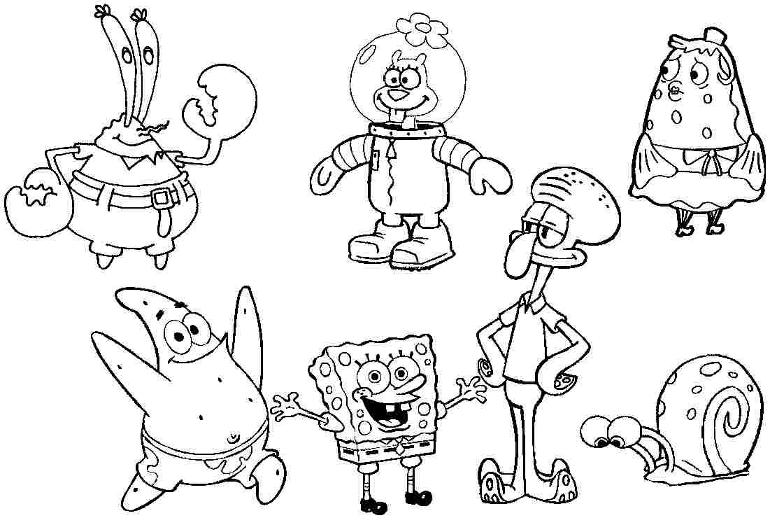 Free Spongebob Coloring Pages at GetDrawings | Free download