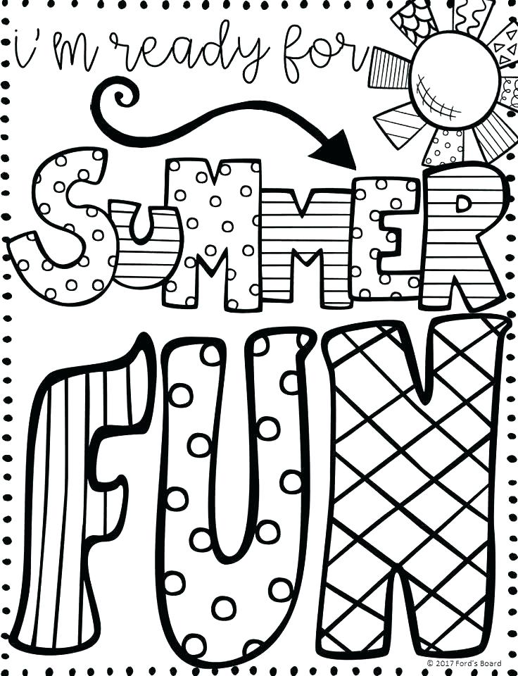 Free Summer Coloring Pages For Preschoolers At Getdrawings Free Download