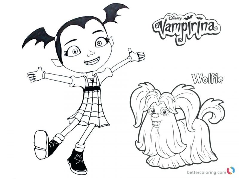 The best free Vampirina coloring page images. Download ...