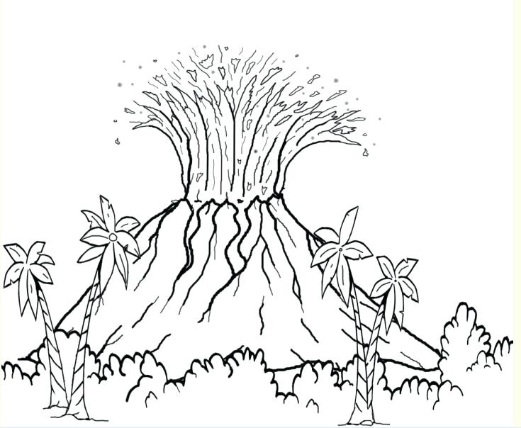 Free Volcano Coloring Pages at GetDrawings | Free download