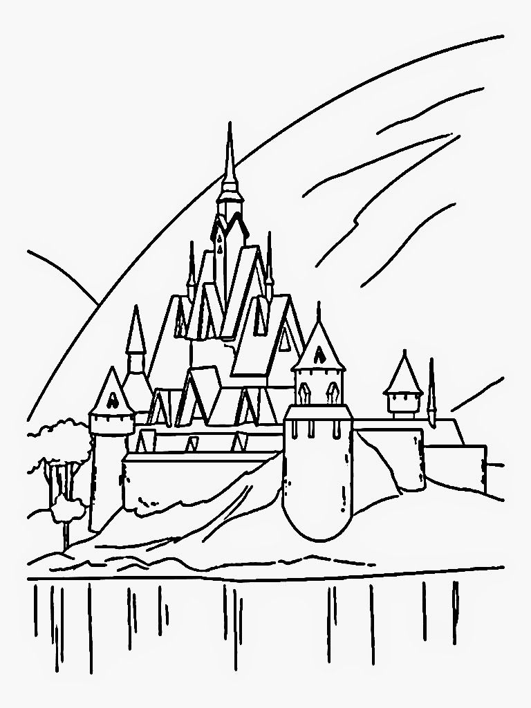 Frozen Castle Coloring Page At Getdrawings Free Download