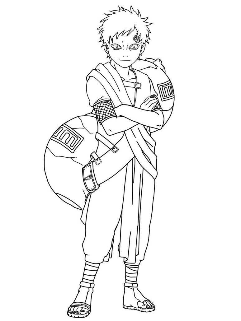 19. Found. coloring page images for 'Gaara'. 