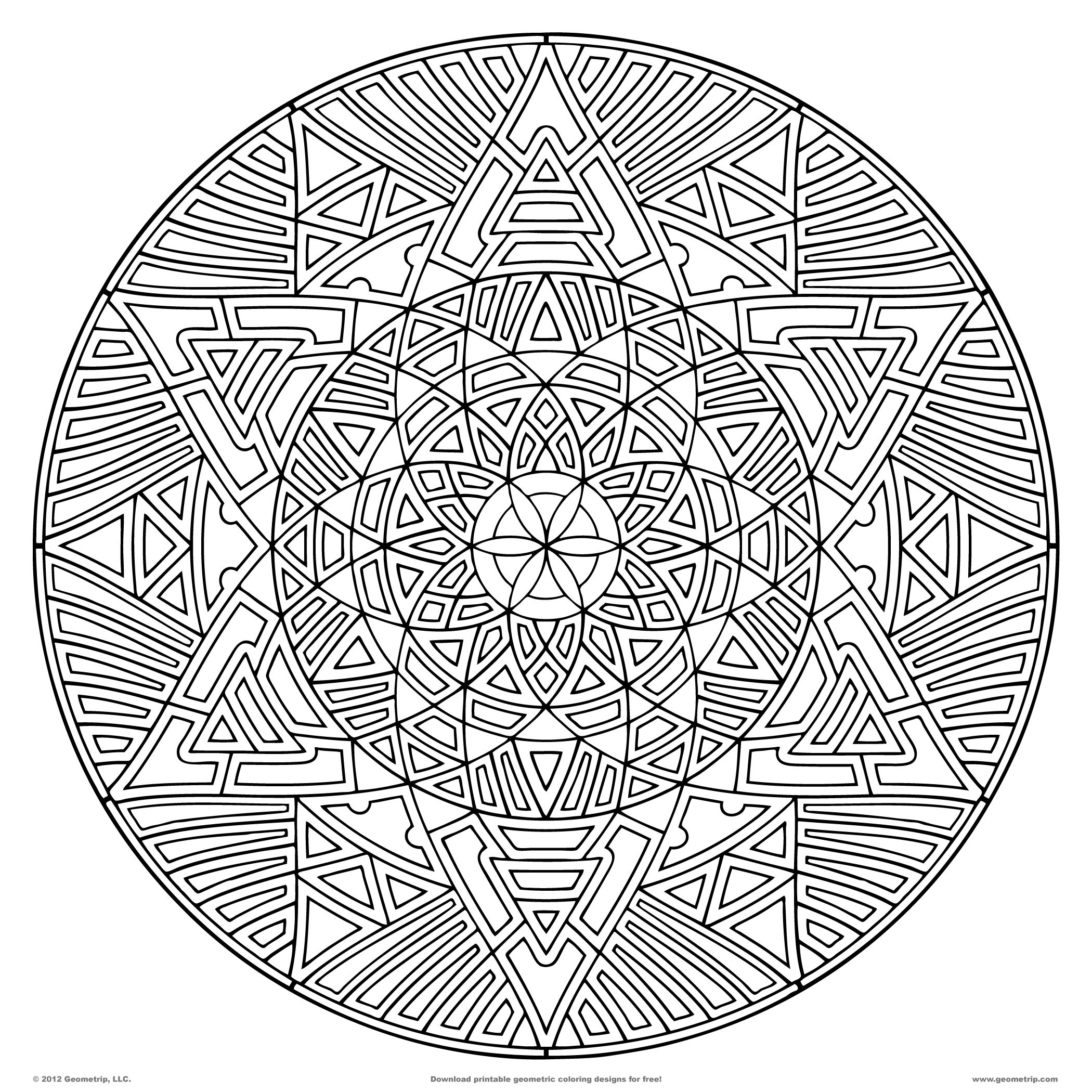 Geometric Coloring Pages For Adults To Print at GetDrawings | Free download