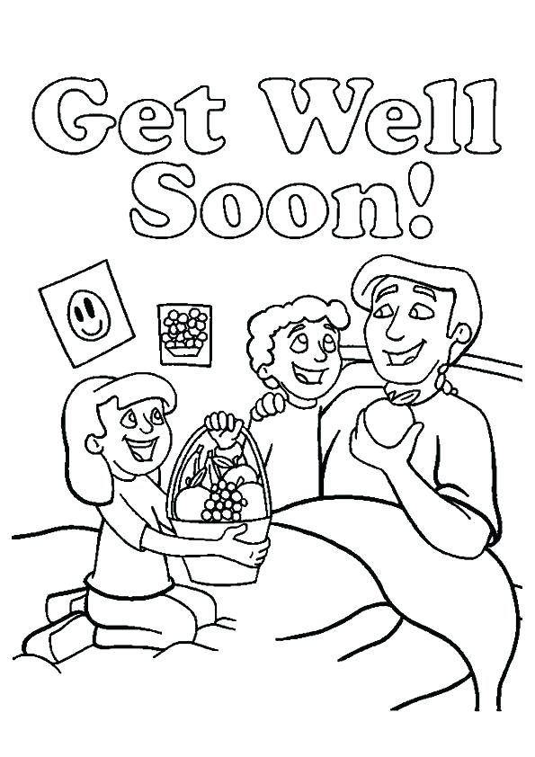 Get Well Card Coloring Page At Getdrawings 