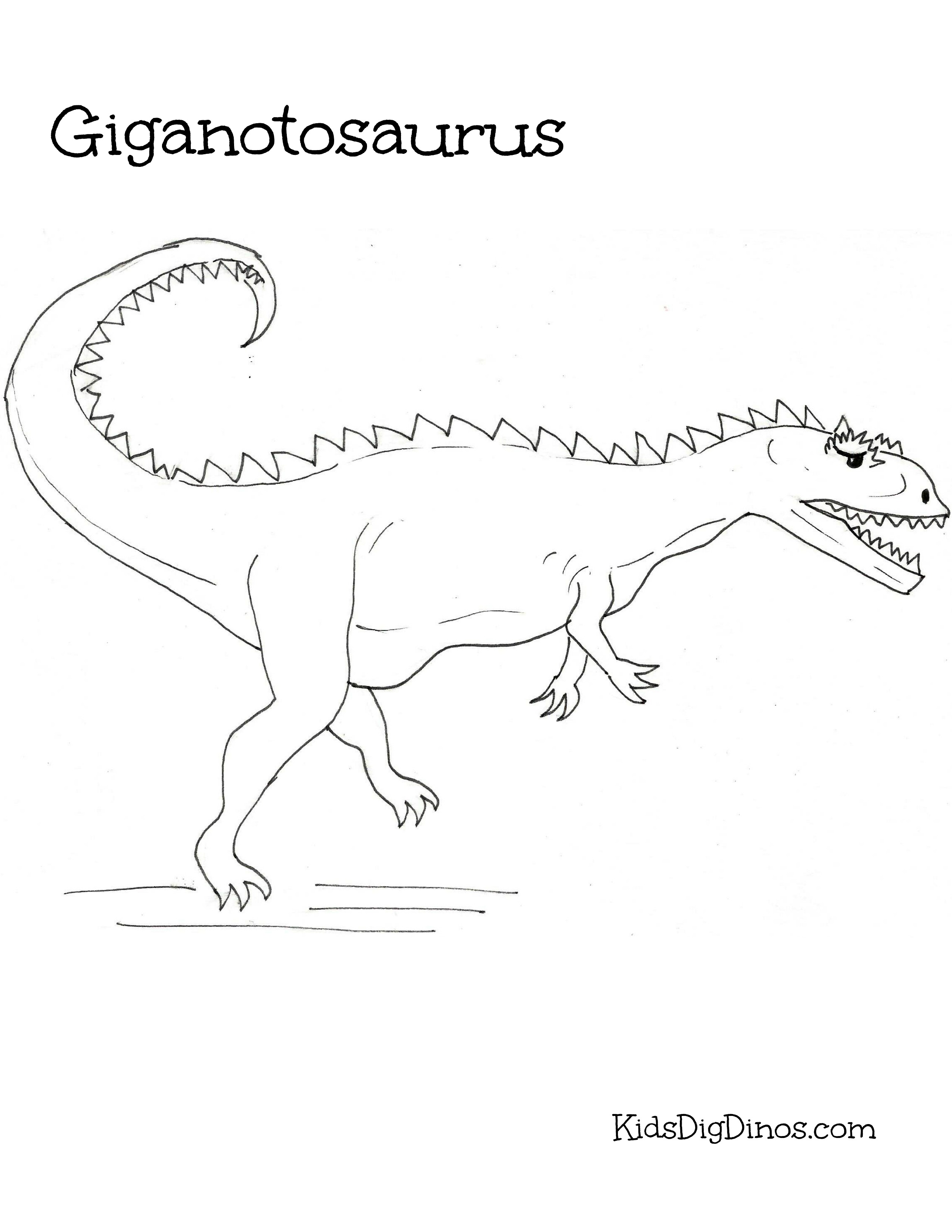 giganotosaurus coloring page