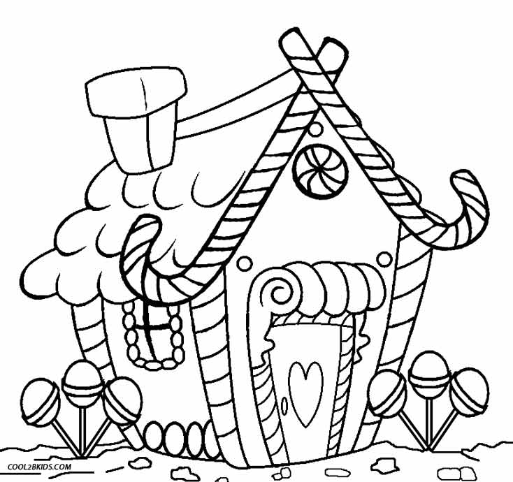 Gingerbread House Coloring Pages To Print At Getdrawings Free Download