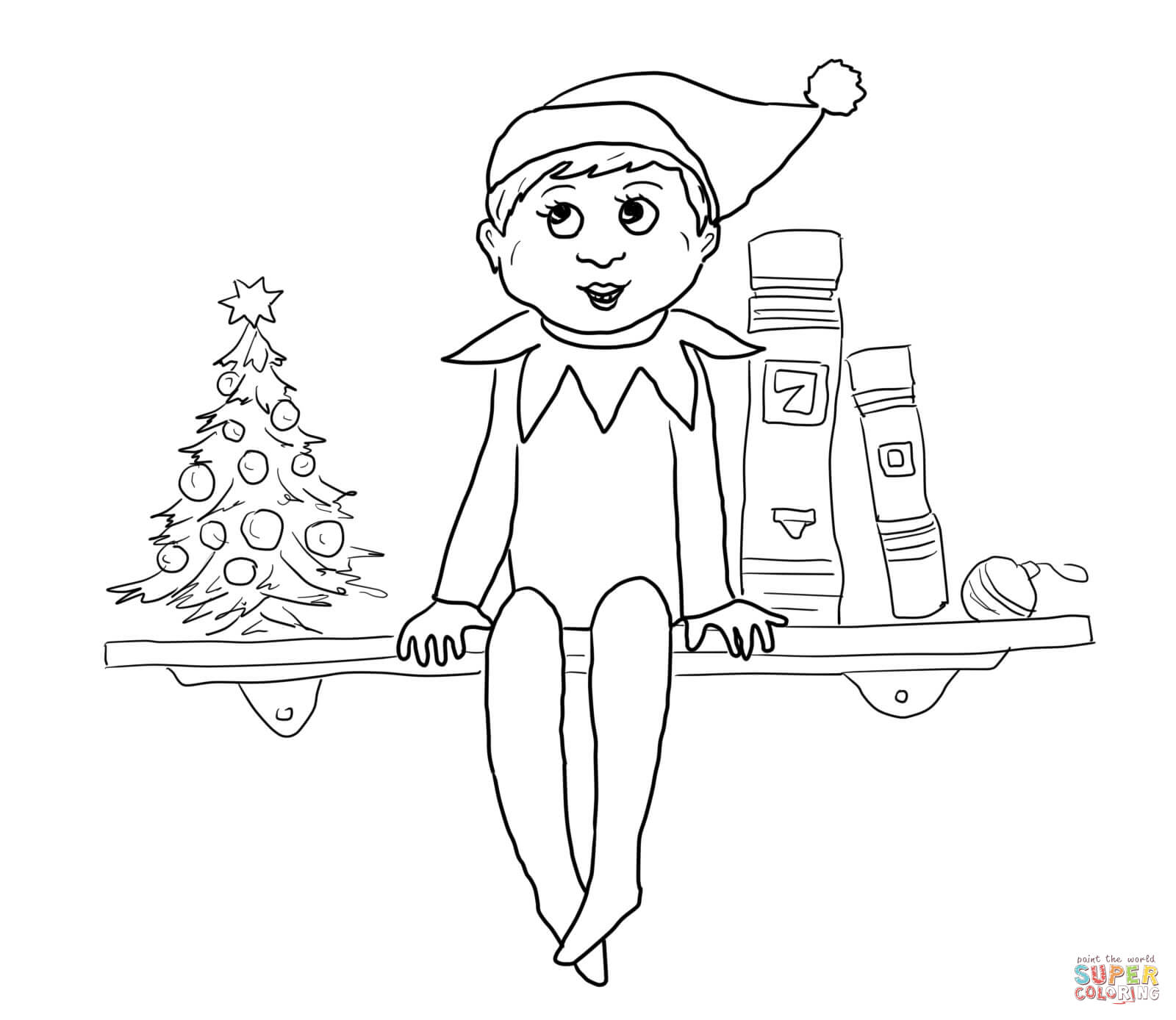 Girl Elf On The Shelf Coloring Pages at GetDrawings Free download