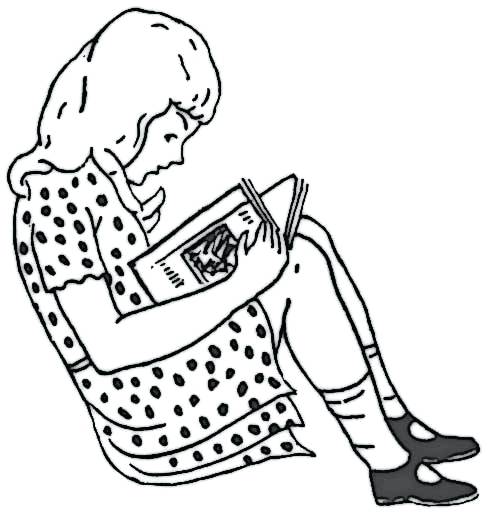 Girl Reading Coloring Page At GetDrawings | Free Download