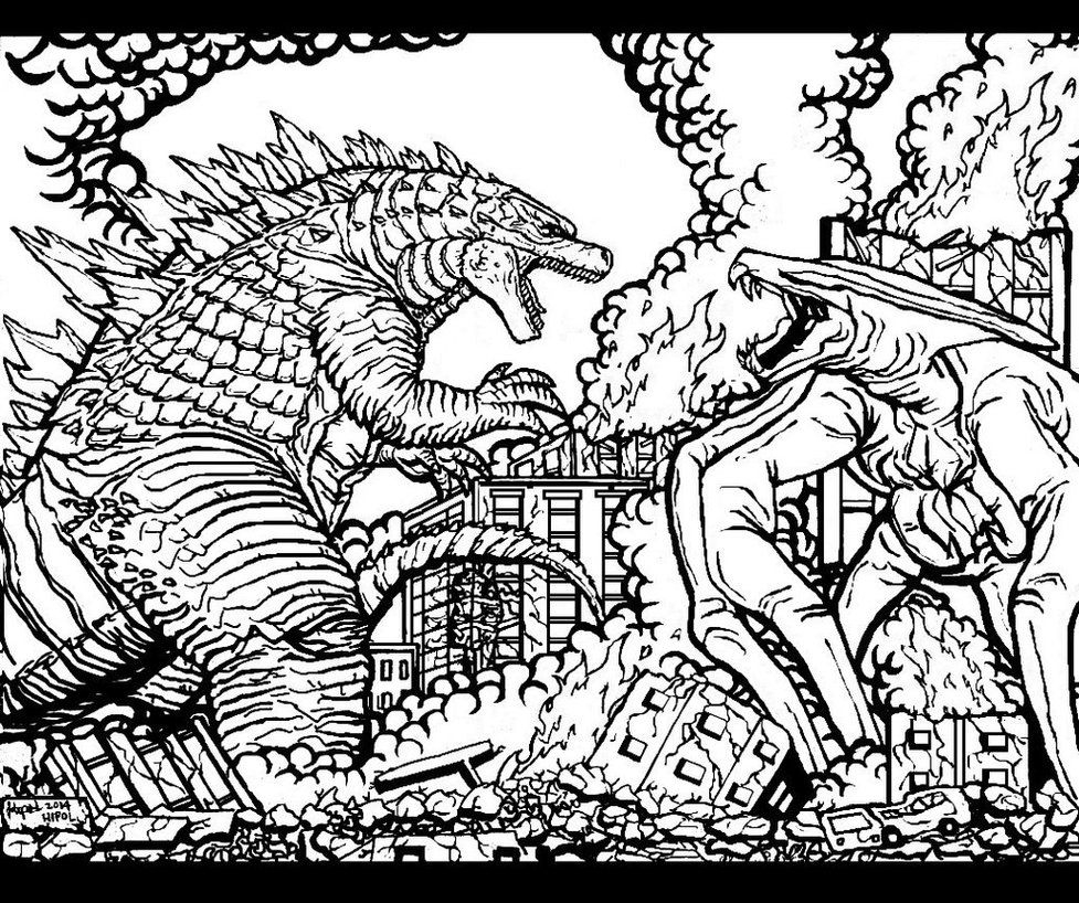 Godzilla Coloring Pages To Print at GetDrawings Free download