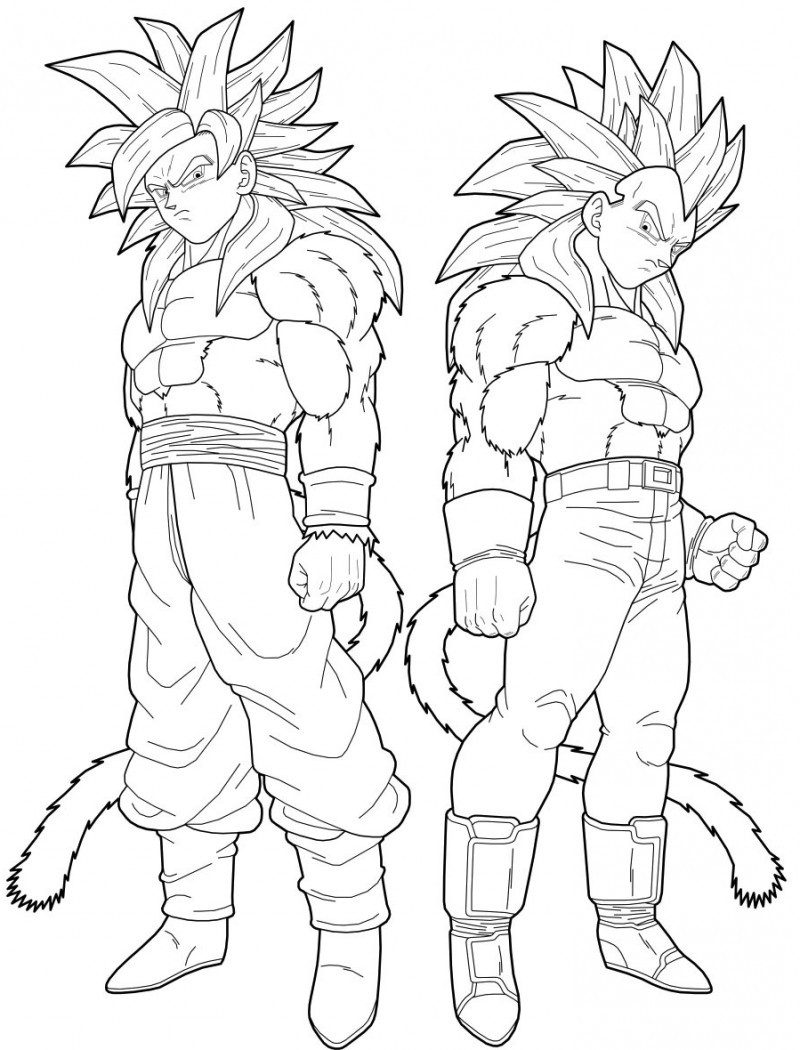 Goku And Vegeta Coloring Pages At Getdrawings Free Download