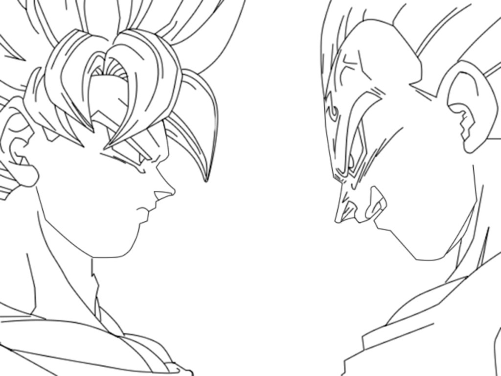 Goku And Vegeta Drawing at GetDrawings | Free download