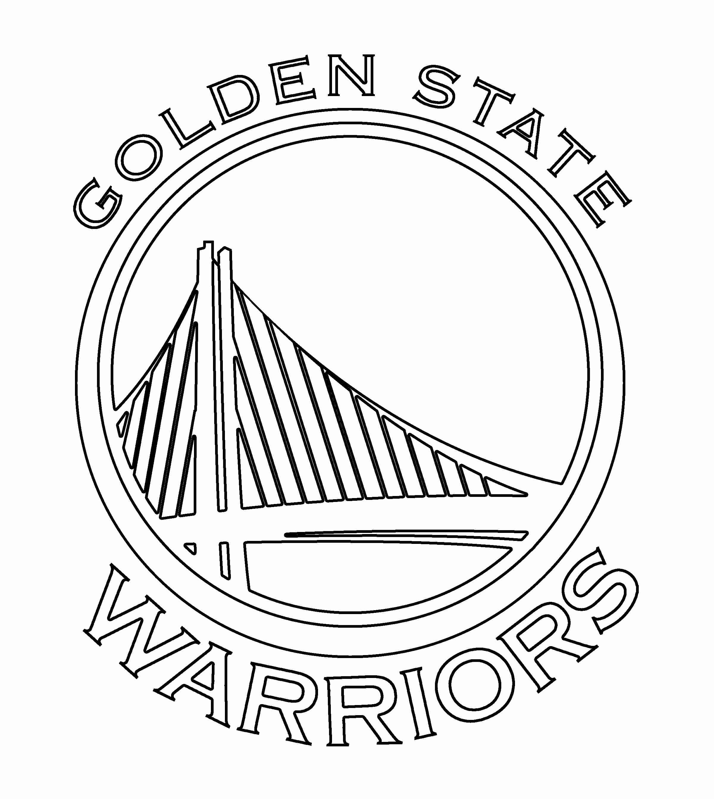 Golden State Warriors Coloring Pages Warriors golden state coloring pages logo drawing printable nba getdrawings paintingvalley getcolorings