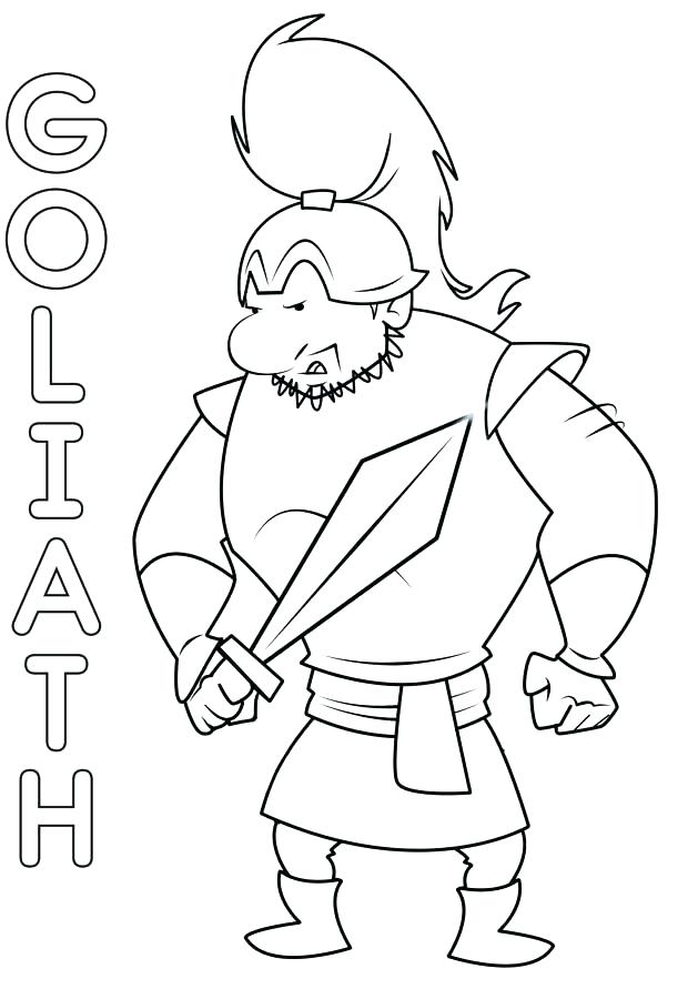 Goliath Coloring Page at GetDrawings | Free download