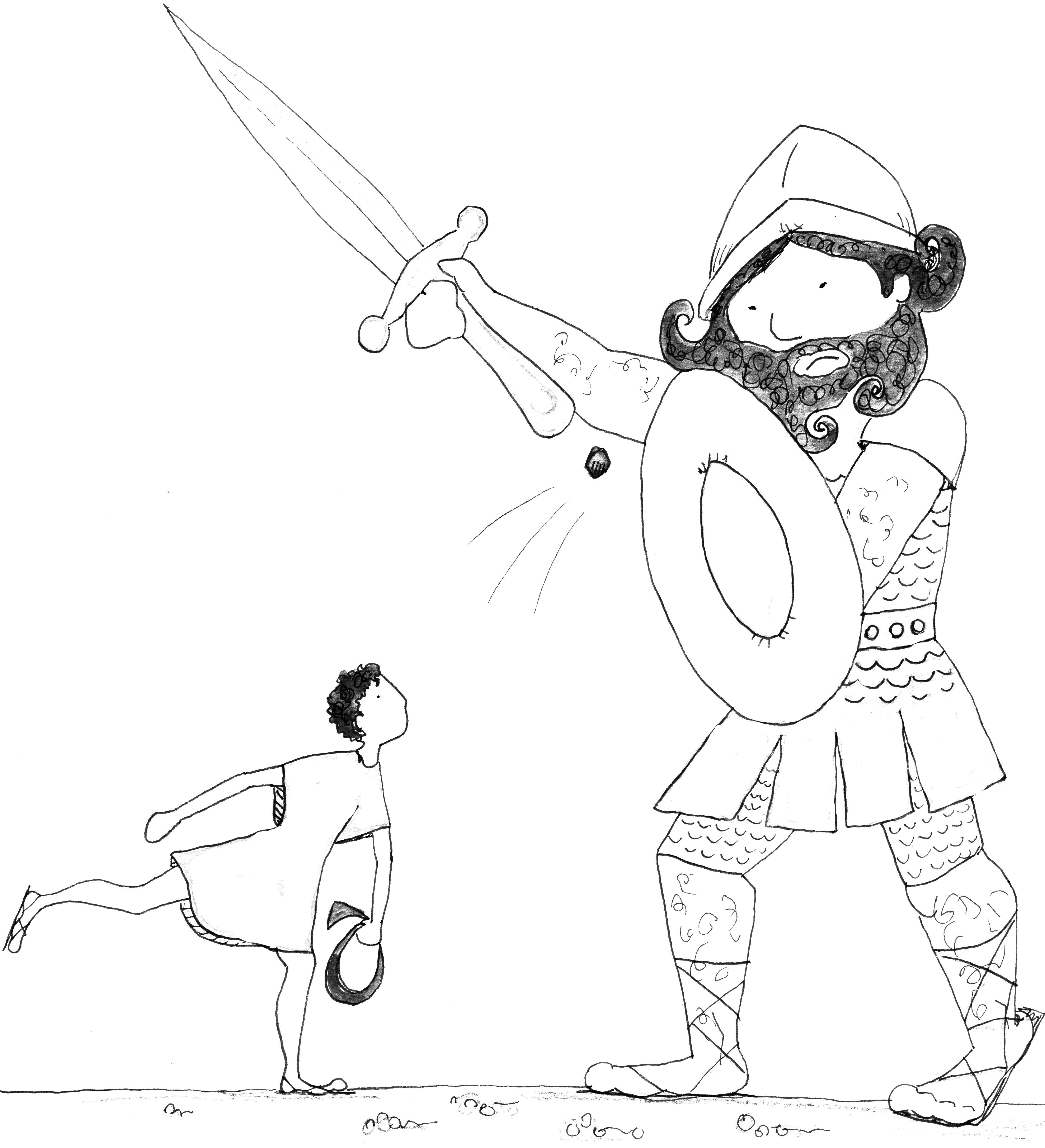 Goliath Coloring Page at GetDrawings | Free download