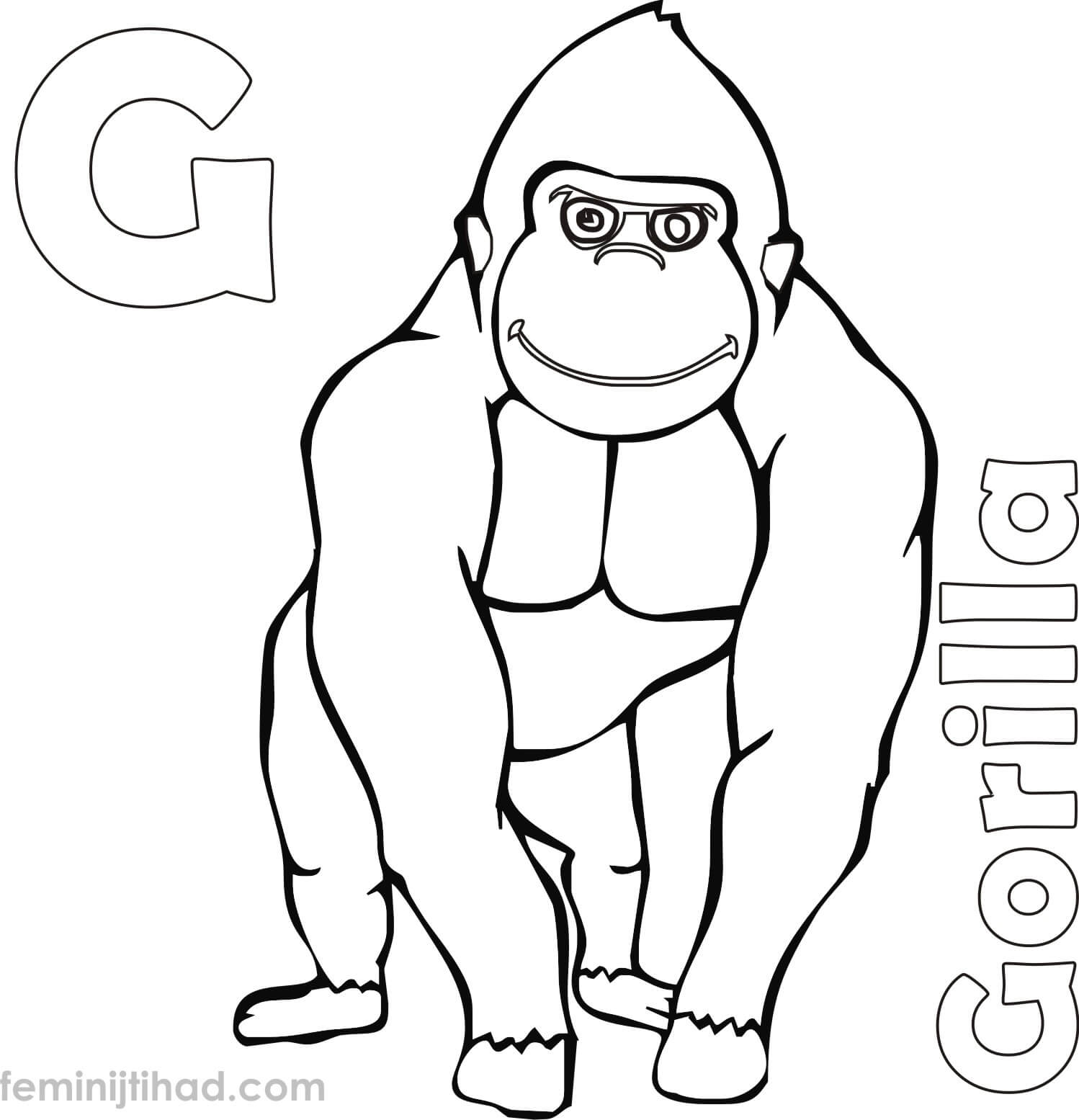 Gorilla Coloring Pages For Kids At GetDrawings Free Download