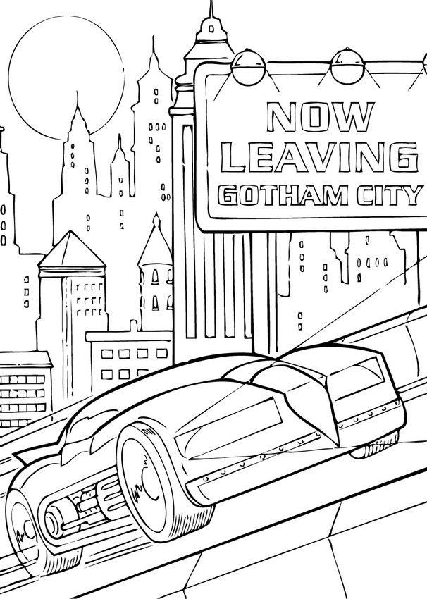 Gotham City Coloring Pages At Getdrawings Free Download