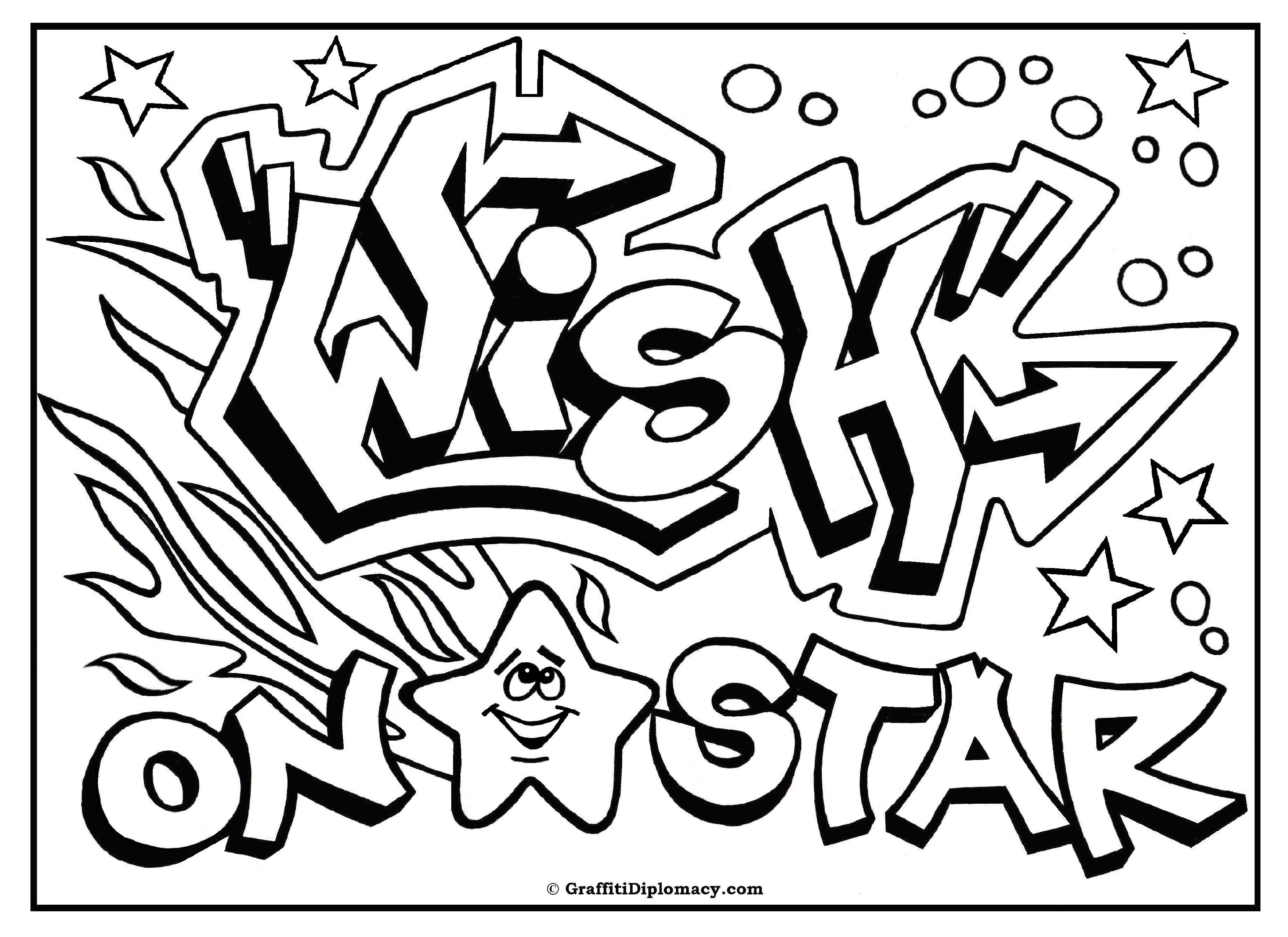 Graffiti Coloring Pages For Teenagers At Getdrawings Free Download 