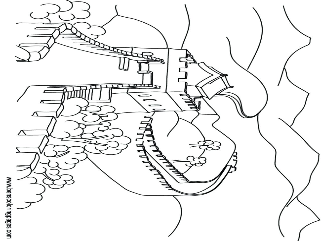 Great Wall Of China Coloring Page at GetDrawings | Free download